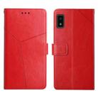 For Sharp Aquos Wish SHG06 Y Stitching Horizontal Flip Leather Phone Case(Red) - 1