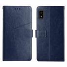 For Sharp Aquos Wish SHG06 Y Stitching Horizontal Flip Leather Phone Case(Blue) - 1