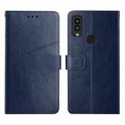 For Kyocera Android One S9 Y Stitching Horizontal Flip Leather Phone Case(Blue) - 1