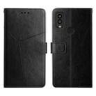 For Kyocera Android One S9 Y Stitching Horizontal Flip Leather Phone Case(Black) - 1