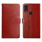 For Kyocera Android One S9 Y Stitching Horizontal Flip Leather Phone Case(Brown) - 1