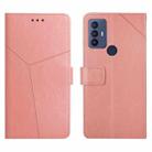 For Sharp Aquos V6 / V6 Plus Y Stitching Horizontal Flip Leather Phone Case(Rose Gold) - 1