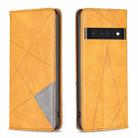 For Google Pixel 7 Pro 5G Prismatic Invisible Magnetic Leather Phone Case(Yellow) - 1