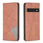 For Google Pixel 7 Pro 5G Prismatic Invisible Magnetic Leather Phone Case(Brown) - 1