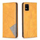 For ZTE Blade  A31 Prismatic Invisible Magnetic Leather Phone Case(Yellow) - 1