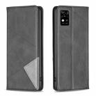 For ZTE Blade  A31 Prismatic Invisible Magnetic Leather Phone Case(Black) - 1