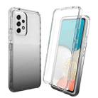 For Samsung Galaxy A33 5G Full Body Shockproof Clear Gradient Phone Case(Black) - 1