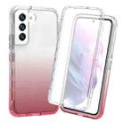 For Samsung Galaxy S22 5G Full Body Shockproof Clear Gradient Phone Case(Red) - 1