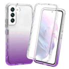 For Samsung Galaxy S22+ 5G Full Body Shockproof Clear Gradient Phone Case(Purple) - 1