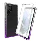 For Samsung Galaxy S22 Ultra 5G Full Body Shockproof Clear Gradient Phone Case(Purple) - 1