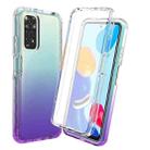 For Xiaomi Redmi Note 11 Global Full Body Shockproof Clear Gradient Phone Case(Purple) - 1