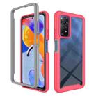 For Xiaomi Redmi Note 11 Pro Global Starry Sky Solid Color Series PC + TPU Phone Case(Rose Red) - 1