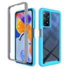 For Xiaomi Redmi Note 11 Pro Global Starry Sky Solid Color Series PC + TPU Phone Case(Sky Blue) - 1