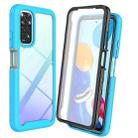 For Xiaomi Redmi Note 11 Pro Global Starry Sky Solid Color PC + TPU Phone Case with PET Film(Light Blue) - 1