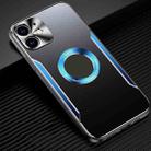 For iPhone 11 Aluminum Alloy + TPU Phone Case (Black Blue) - 1