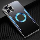 For iPhone 11 Pro Aluminum Alloy + TPU Phone Case (Black Blue) - 1