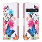 For Google Pixel 7 Pro 5G Colored Drawing Pattern Leather Phone Case(Butterflies) - 1