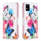 For ZTE Blade  A31 Colored Drawing Pattern Leather Phone Case(Butterflies) - 1