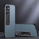 For iPhone 11 Frosted Holder Phone Case (Sea Blue Grey) - 1