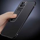 For iPhone 12 Frosted Holder Phone Case(Matte Black) - 4