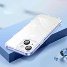 Diamond Lens Protector Glass Phone Case For iPhone 13(Transparent Blue) - 1