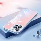 Diamond Lens Protector Glass Phone Case For iPhone 13 Pro(Gradient Pink Blue) - 1