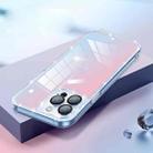 Diamond Lens Protector Glass Phone Case For iPhone 13 Pro(Gradient Transparent Pink Blue) - 1