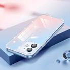 Diamond Lens Protector Glass Phone Case For iPhone 12(Gradient Grey Orange) - 1