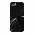 For iPhone SE 2022 / SE 2020 / 8 / 7 CD Texture TPU + Tempered Glass Phone Case(Black) - 1