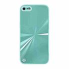 For iPhone SE 2022 / SE 2020 / 8 / 7 CD Texture TPU + Tempered Glass Phone Case(Cyan-blue) - 1