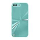 CD Texture TPU + Tempered Glass Phone Case For iPhone 8 Plus / 7 Plus(Cyan-blue) - 1