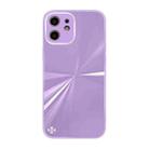 For iPhone 12 CD Texture TPU + Tempered Glass Phone Case(Purple) - 1