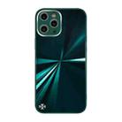 For iPhone 12 Pro CD Texture TPU + Tempered Glass Phone Case(Green) - 1