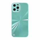 For iPhone 12 Pro CD Texture TPU + Tempered Glass Phone Case(Cyan-blue) - 1