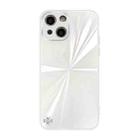 For iPhone 13 CD Texture TPU + Tempered Glass Phone Case(White) - 1