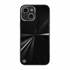 For iPhone 13 CD Texture TPU + Tempered Glass Phone Case(Black) - 1
