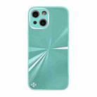 For iPhone 13 CD Texture TPU + Tempered Glass Phone Case(Cyan-blue) - 1