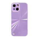 For iPhone 13 CD Texture TPU + Tempered Glass Phone Case(Purple) - 1