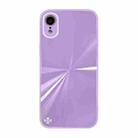 CD Texture TPU + Tempered Glass Phone Case For iPhone XR(Purple) - 1