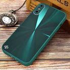 CD Texture TPU + Tempered Glass Phone Case For iPhone XS / X(Green) - 2