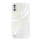 CD Texture TPU + Tempered Glass Phone Case For iPhone XS Max(White) - 1