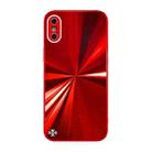 CD Texture TPU + Tempered Glass Phone Case For iPhone XS Max(Red) - 1