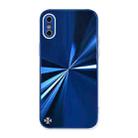 CD Texture TPU + Tempered Glass Phone Case For iPhone XS Max(Blue) - 1