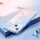 Diamond Glitter Powder Lens Protector Glass Phone Case For iPhone 13(Gradient Grey Orange) - 1