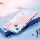 Diamond Glitter Powder Lens Protector Glass Phone Case For iPhone 13(Gradient Pink Blue) - 1