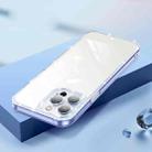 Diamond Glitter Powder Lens Protector Glass Phone Case For iPhone 13 Pro Max(Transparent Blue) - 1
