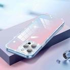 Diamond Glitter Powder Lens Protector Glass Phone Case For iPhone 12 Pro(Gradient Transparent Pink Blue) - 1