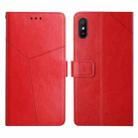For Xiaomi Redmi 9A Y Stitching Horizontal Flip Leather Phone Case(Red) - 1