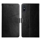 For Xiaomi Redmi 9A Y Stitching Horizontal Flip Leather Phone Case(Black) - 1