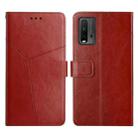 For Xiaomi Poco M3 / Redmi 9T Y Stitching Horizontal Flip Leather Phone Case(Brown) - 1